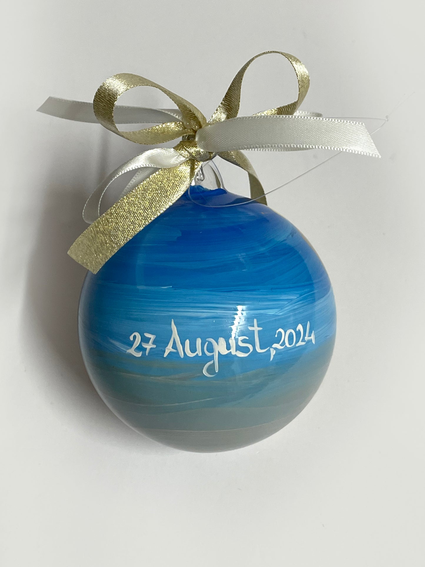 esempio di scritta personalizzata ornamento dipinto