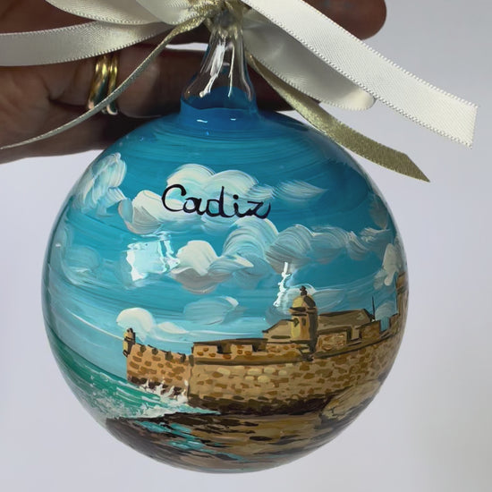 video di ornamento di Cadice Spagna Andalusia. Tutto dipinto a mano