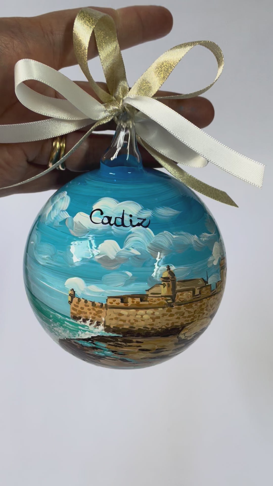 video di ornamento di Cadice Spagna Andalusia. Tutto dipinto a mano